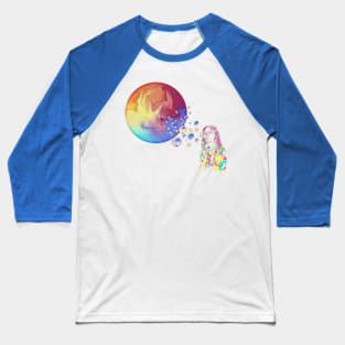 bubble blowing Baseball T-Shirt